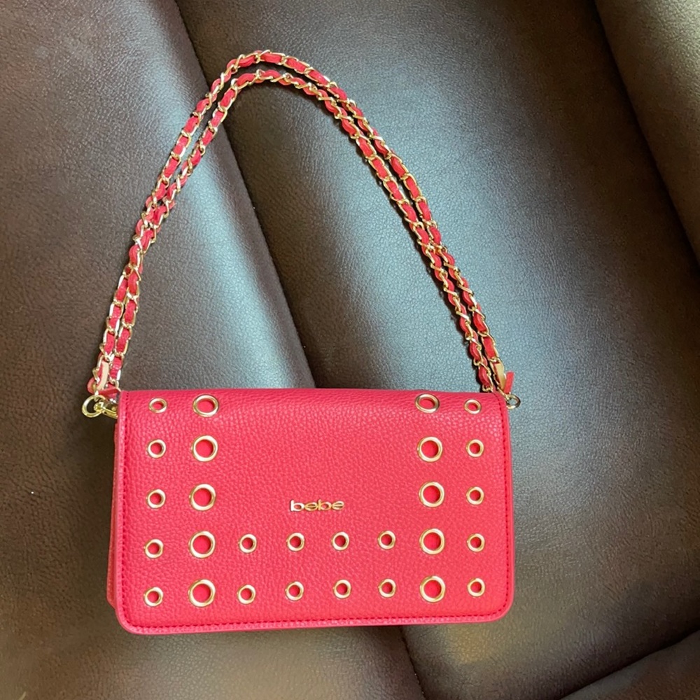Red Bebe clutch